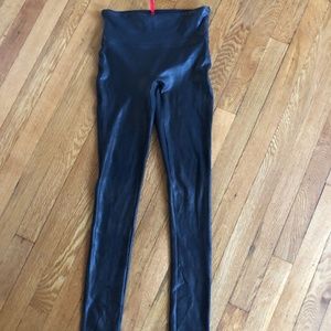 Spanx Faux Leather Leggings Small Petitie